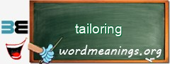 WordMeaning blackboard for tailoring